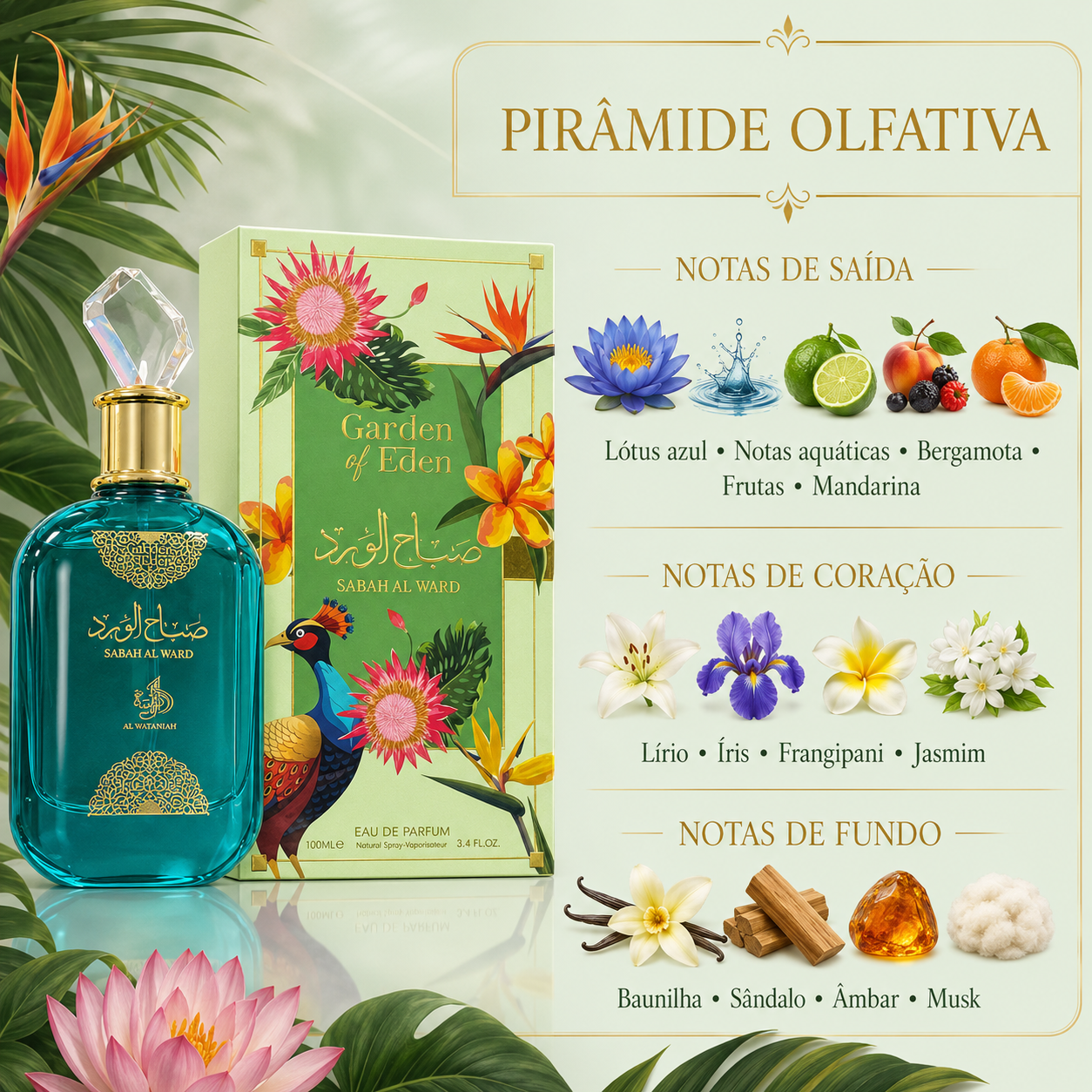 Sabah Al Ward Garden of Eden Al Wataniah Eau de Parfum 100ml