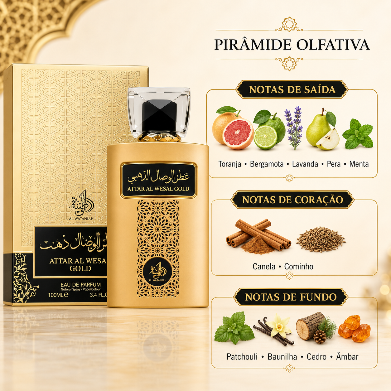 Attar Al Wesal Gold Al Wataniah Eau de Parfum 100ml