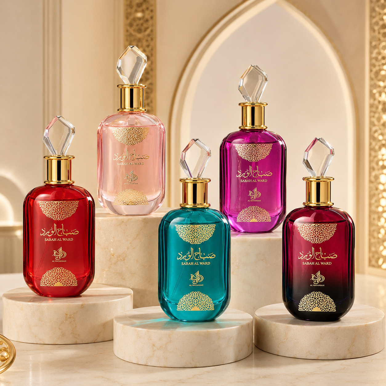 Kit Coleção Sabah Al Ward – Al Wataniah (5 perfumes 100ml)