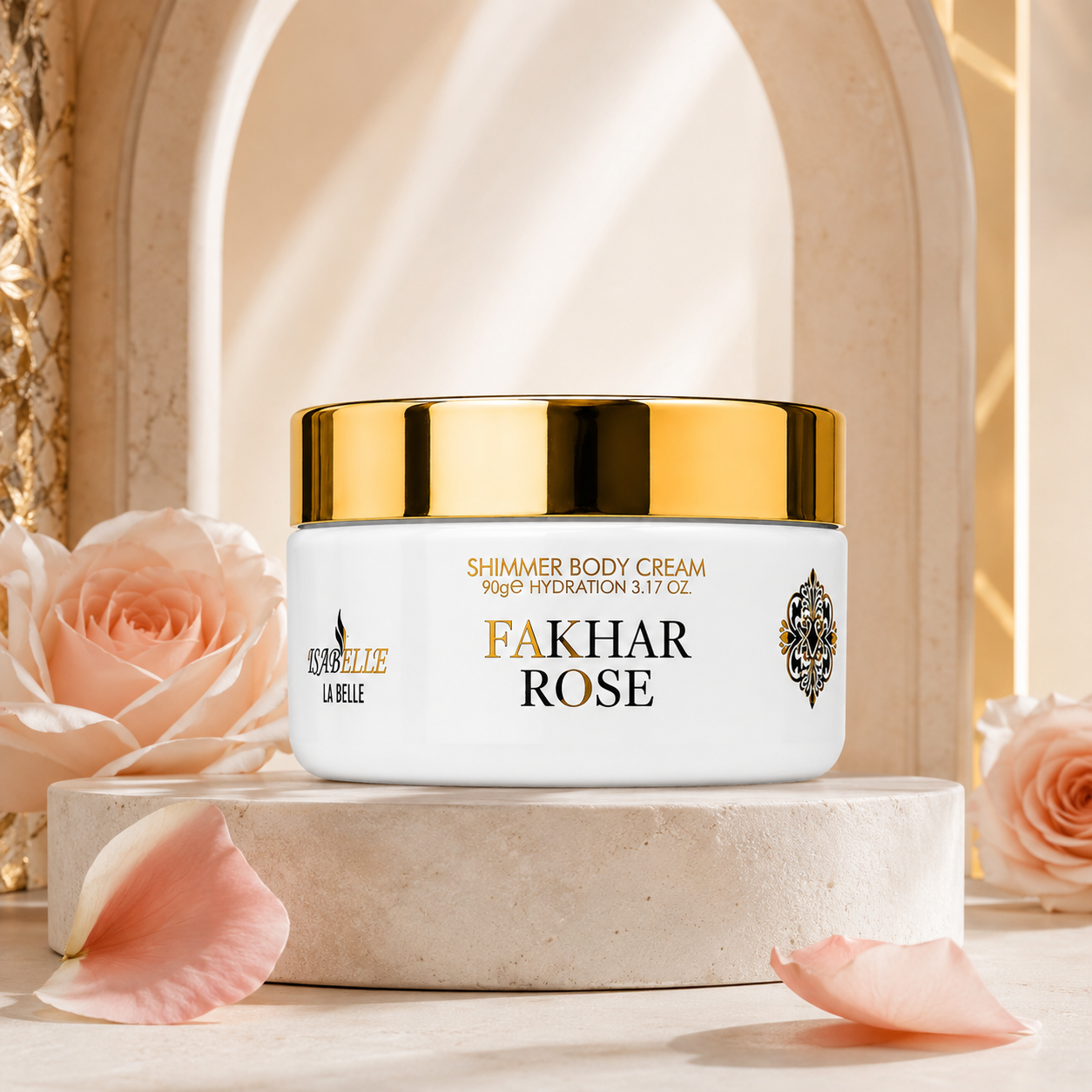 Body Cream 90g Fakhar Rose Shimmer Isabelle La Belle
