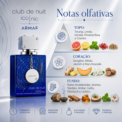 Club de Nuit Blue Iconic Armaf Masculino Eau de Parfum 105ML
